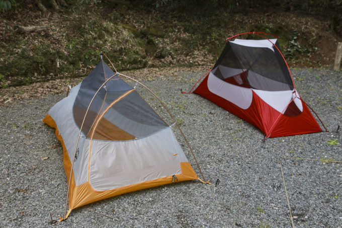 アウトドア テント/タープ 軽量自立テント】MSRハバNXとビッグアグネス フライクリークUL1を比較 